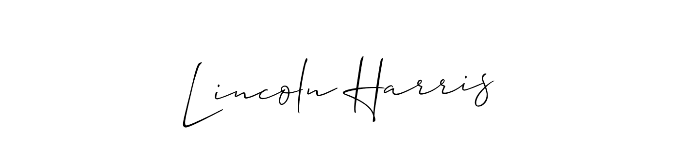 Also You can easily find your signature by using the search form. We will create Lincoln Harris name handwritten signature images for you free of cost using Allison_Script sign style. Lincoln Harris signature style 2 images and pictures png