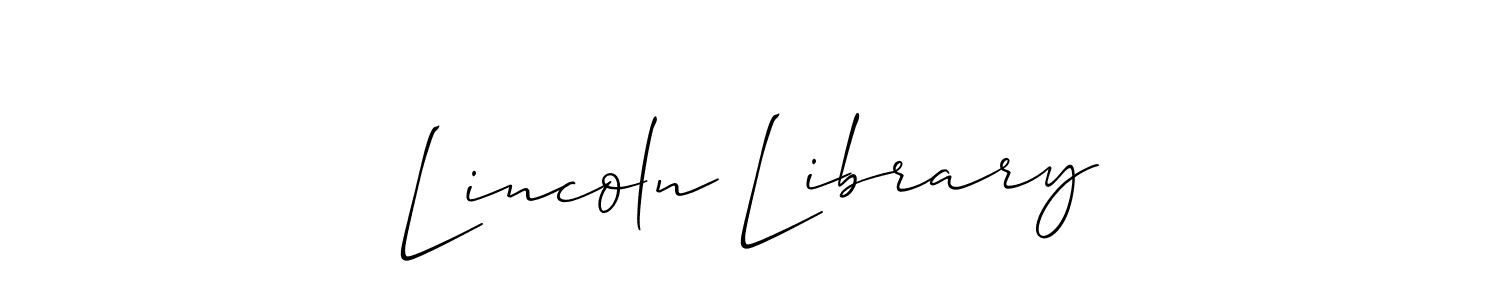 Make a short Lincoln Library signature style. Manage your documents anywhere anytime using Allison_Script. Create and add eSignatures, submit forms, share and send files easily. Lincoln Library signature style 2 images and pictures png