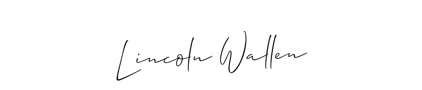 Also You can easily find your signature by using the search form. We will create Lincoln Wallen name handwritten signature images for you free of cost using Allison_Script sign style. Lincoln Wallen signature style 2 images and pictures png