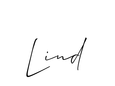 Use a signature maker to create a handwritten signature online. With this signature software, you can design (Allison_Script) your own signature for name Lind. Lind signature style 2 images and pictures png
