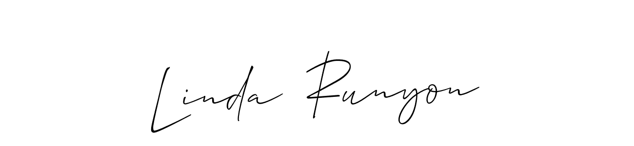 Use a signature maker to create a handwritten signature online. With this signature software, you can design (Allison_Script) your own signature for name Linda  Runyon. Linda  Runyon signature style 2 images and pictures png