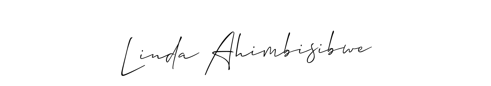 How to make Linda Ahimbisibwe signature? Allison_Script is a professional autograph style. Create handwritten signature for Linda Ahimbisibwe name. Linda Ahimbisibwe signature style 2 images and pictures png