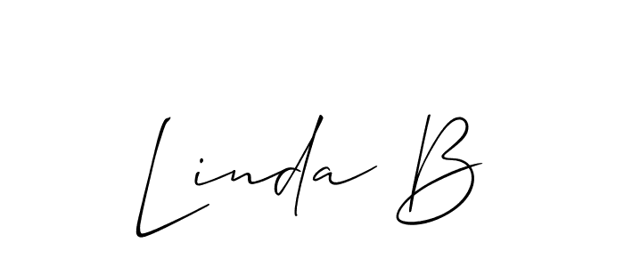 Use a signature maker to create a handwritten signature online. With this signature software, you can design (Allison_Script) your own signature for name Linda B. Linda B signature style 2 images and pictures png