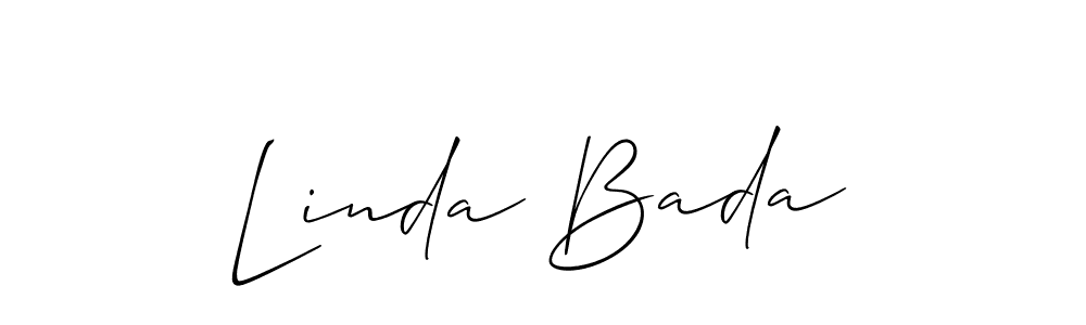 Best and Professional Signature Style for Linda Bada. Allison_Script Best Signature Style Collection. Linda Bada signature style 2 images and pictures png