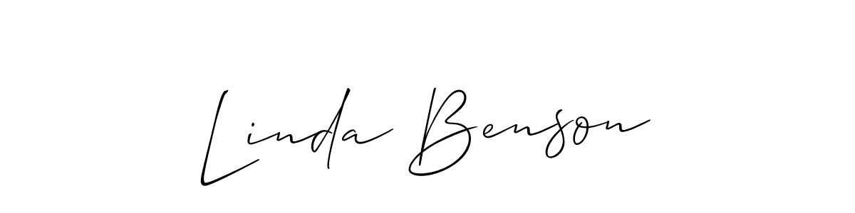 if you are searching for the best signature style for your name Linda Benson. so please give up your signature search. here we have designed multiple signature styles  using Allison_Script. Linda Benson signature style 2 images and pictures png