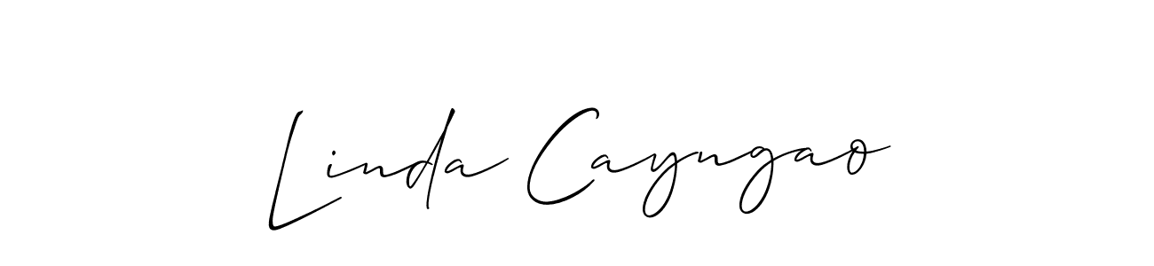 Also we have Linda Cayngao name is the best signature style. Create professional handwritten signature collection using Allison_Script autograph style. Linda Cayngao signature style 2 images and pictures png