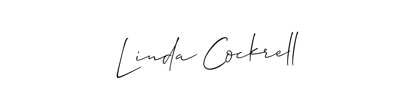 if you are searching for the best signature style for your name Linda Cockrell. so please give up your signature search. here we have designed multiple signature styles  using Allison_Script. Linda Cockrell signature style 2 images and pictures png