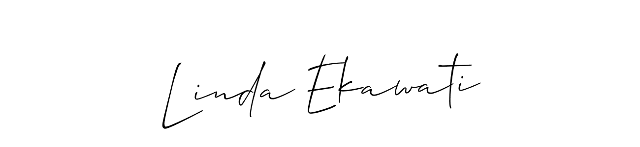 Use a signature maker to create a handwritten signature online. With this signature software, you can design (Allison_Script) your own signature for name Linda Ekawati. Linda Ekawati signature style 2 images and pictures png