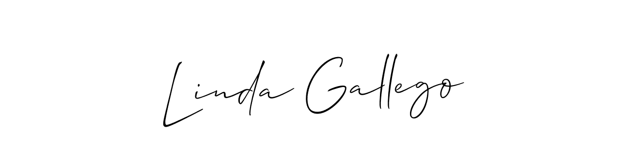 Best and Professional Signature Style for Linda Gallego. Allison_Script Best Signature Style Collection. Linda Gallego signature style 2 images and pictures png