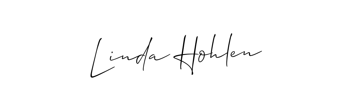 Design your own signature with our free online signature maker. With this signature software, you can create a handwritten (Allison_Script) signature for name Linda Hohlen. Linda Hohlen signature style 2 images and pictures png