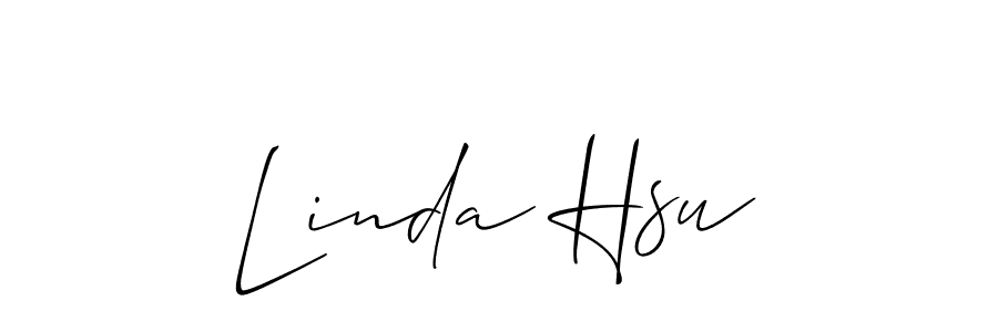 How to make Linda Hsu name signature. Use Allison_Script style for creating short signs online. This is the latest handwritten sign. Linda Hsu signature style 2 images and pictures png