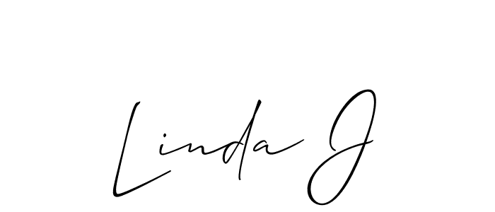 How to make Linda J signature? Allison_Script is a professional autograph style. Create handwritten signature for Linda J name. Linda J signature style 2 images and pictures png