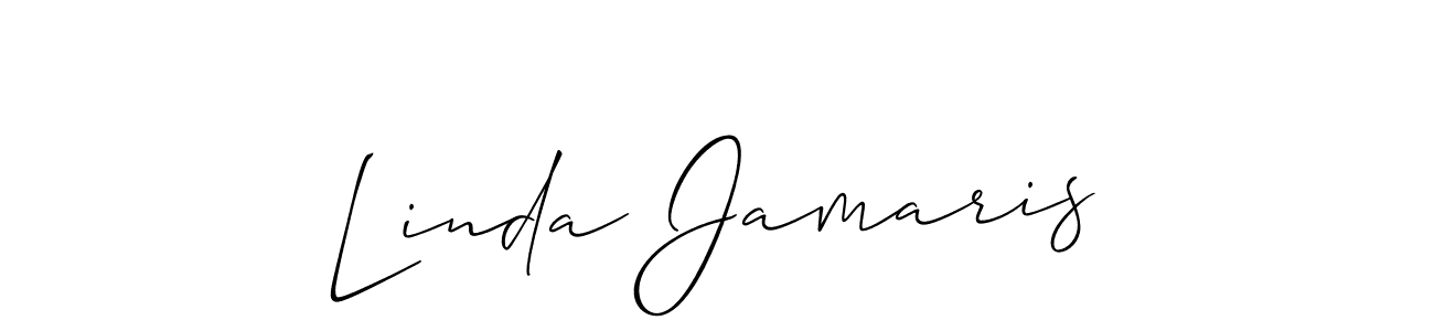 Linda Jamaris stylish signature style. Best Handwritten Sign (Allison_Script) for my name. Handwritten Signature Collection Ideas for my name Linda Jamaris. Linda Jamaris signature style 2 images and pictures png