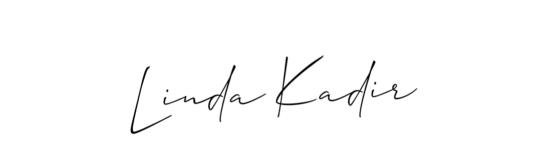 The best way (Allison_Script) to make a short signature is to pick only two or three words in your name. The name Linda Kadir include a total of six letters. For converting this name. Linda Kadir signature style 2 images and pictures png