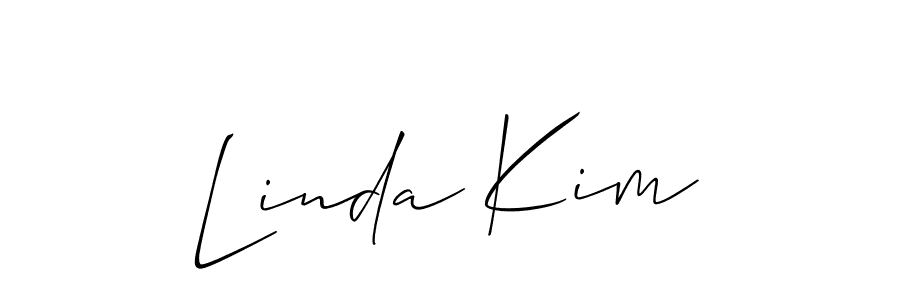 How to make Linda Kim signature? Allison_Script is a professional autograph style. Create handwritten signature for Linda Kim name. Linda Kim signature style 2 images and pictures png