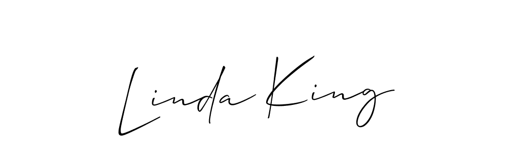 How to Draw Linda King signature style? Allison_Script is a latest design signature styles for name Linda King. Linda King signature style 2 images and pictures png