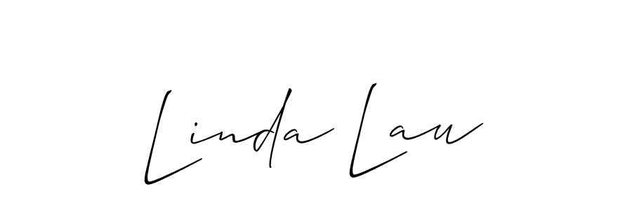 You should practise on your own different ways (Allison_Script) to write your name (Linda Lau) in signature. don't let someone else do it for you. Linda Lau signature style 2 images and pictures png