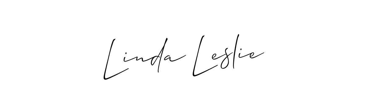 Make a short Linda Leslie signature style. Manage your documents anywhere anytime using Allison_Script. Create and add eSignatures, submit forms, share and send files easily. Linda Leslie signature style 2 images and pictures png