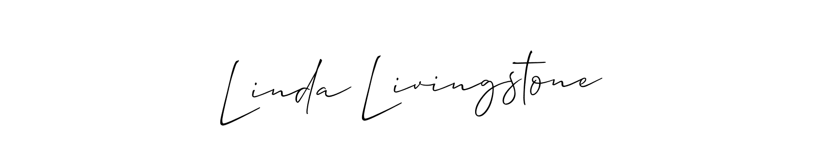 It looks lik you need a new signature style for name Linda Livingstone. Design unique handwritten (Allison_Script) signature with our free signature maker in just a few clicks. Linda Livingstone signature style 2 images and pictures png