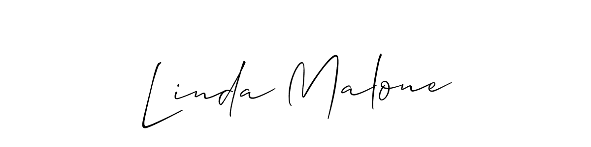 You should practise on your own different ways (Allison_Script) to write your name (Linda Malone) in signature. don't let someone else do it for you. Linda Malone signature style 2 images and pictures png