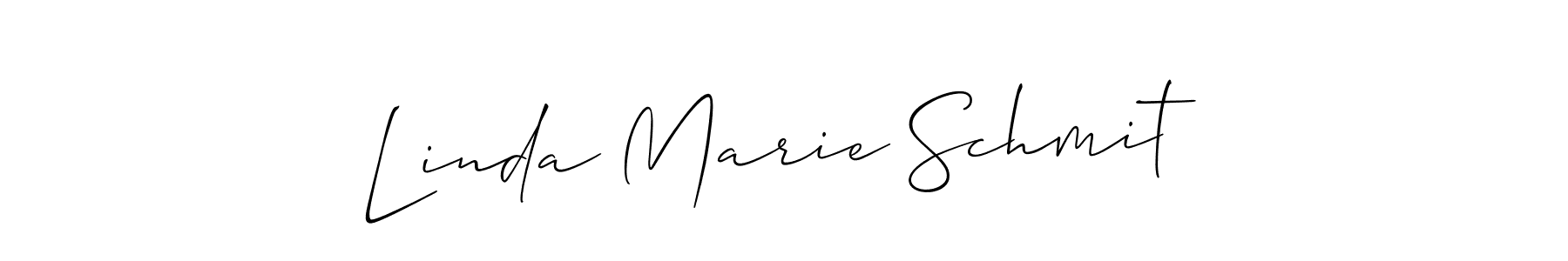 Similarly Allison_Script is the best handwritten signature design. Signature creator online .You can use it as an online autograph creator for name Linda Marie Schmit. Linda Marie Schmit signature style 2 images and pictures png