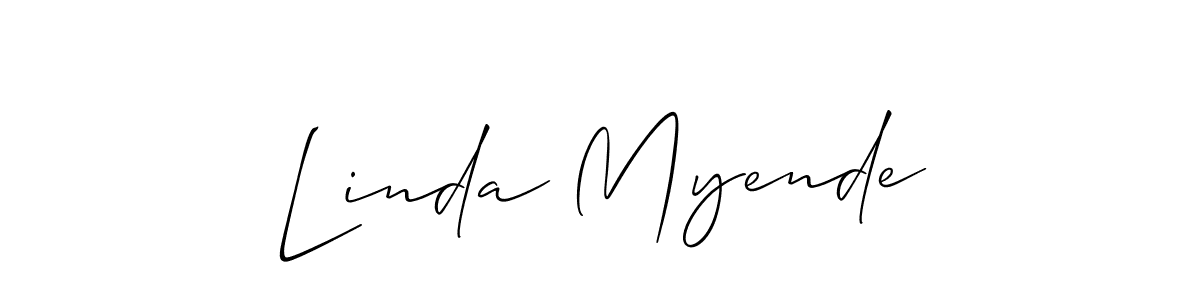 Design your own signature with our free online signature maker. With this signature software, you can create a handwritten (Allison_Script) signature for name Linda Myende. Linda Myende signature style 2 images and pictures png