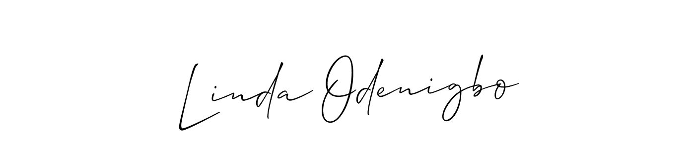Create a beautiful signature design for name Linda Odenigbo. With this signature (Allison_Script) fonts, you can make a handwritten signature for free. Linda Odenigbo signature style 2 images and pictures png