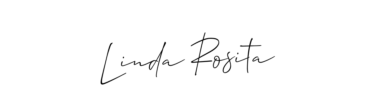 Make a beautiful signature design for name Linda Rosita. With this signature (Allison_Script) style, you can create a handwritten signature for free. Linda Rosita signature style 2 images and pictures png