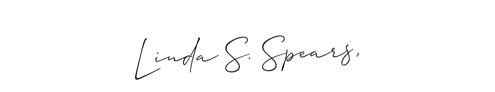 Here are the top 10 professional signature styles for the name Linda S. Spears,. These are the best autograph styles you can use for your name. Linda S. Spears, signature style 2 images and pictures png