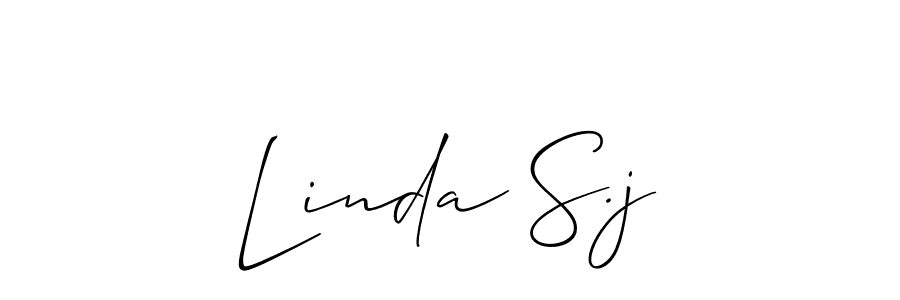 It looks lik you need a new signature style for name Linda S.j. Design unique handwritten (Allison_Script) signature with our free signature maker in just a few clicks. Linda S.j signature style 2 images and pictures png