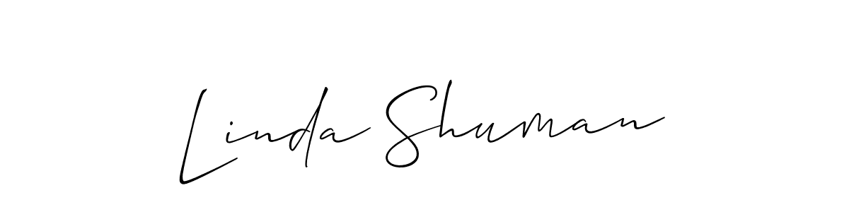 Design your own signature with our free online signature maker. With this signature software, you can create a handwritten (Allison_Script) signature for name Linda Shuman. Linda Shuman signature style 2 images and pictures png