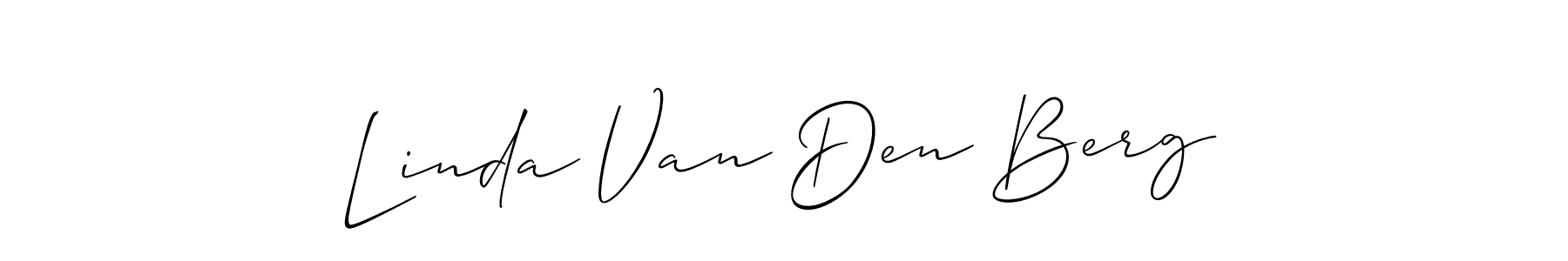 This is the best signature style for the Linda Van Den Berg name. Also you like these signature font (Allison_Script). Mix name signature. Linda Van Den Berg signature style 2 images and pictures png
