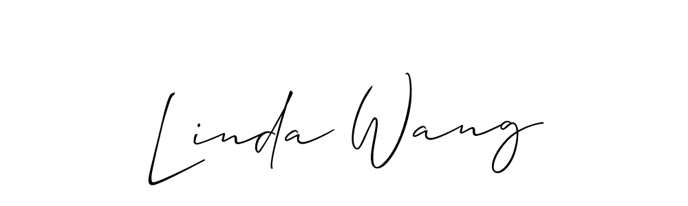 Allison_Script is a professional signature style that is perfect for those who want to add a touch of class to their signature. It is also a great choice for those who want to make their signature more unique. Get Linda Wang name to fancy signature for free. Linda Wang signature style 2 images and pictures png