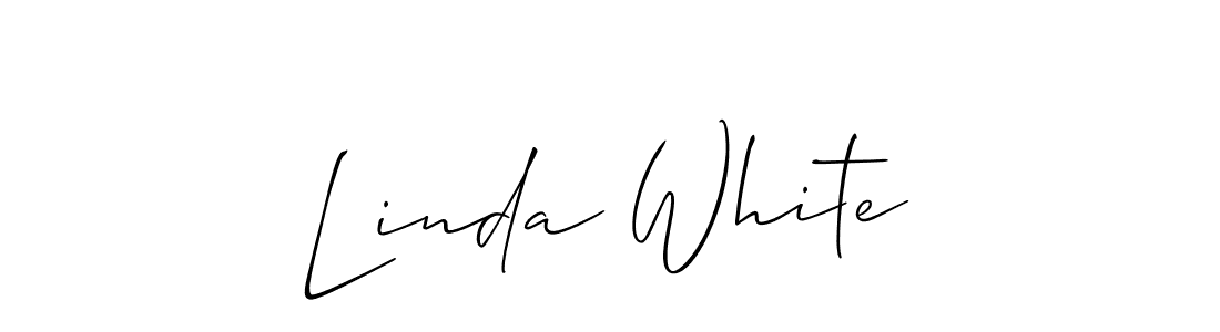 How to make Linda White name signature. Use Allison_Script style for creating short signs online. This is the latest handwritten sign. Linda White signature style 2 images and pictures png