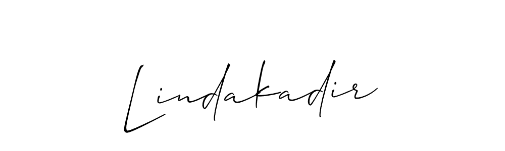Design your own signature with our free online signature maker. With this signature software, you can create a handwritten (Allison_Script) signature for name Lindakadir. Lindakadir signature style 2 images and pictures png