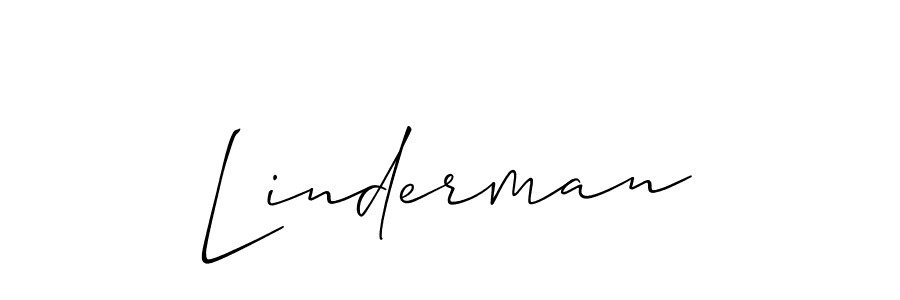 Create a beautiful signature design for name Linderman. With this signature (Allison_Script) fonts, you can make a handwritten signature for free. Linderman signature style 2 images and pictures png