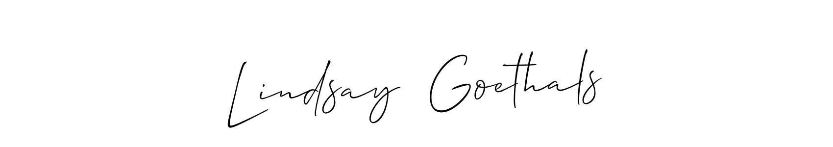 You can use this online signature creator to create a handwritten signature for the name Lindsay  Goethals. This is the best online autograph maker. Lindsay  Goethals signature style 2 images and pictures png