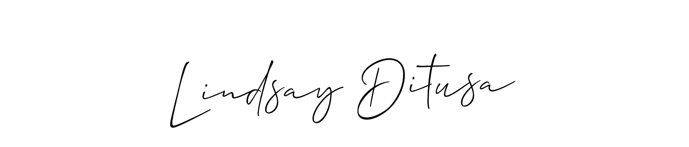 Also we have Lindsay Ditusa name is the best signature style. Create professional handwritten signature collection using Allison_Script autograph style. Lindsay Ditusa signature style 2 images and pictures png