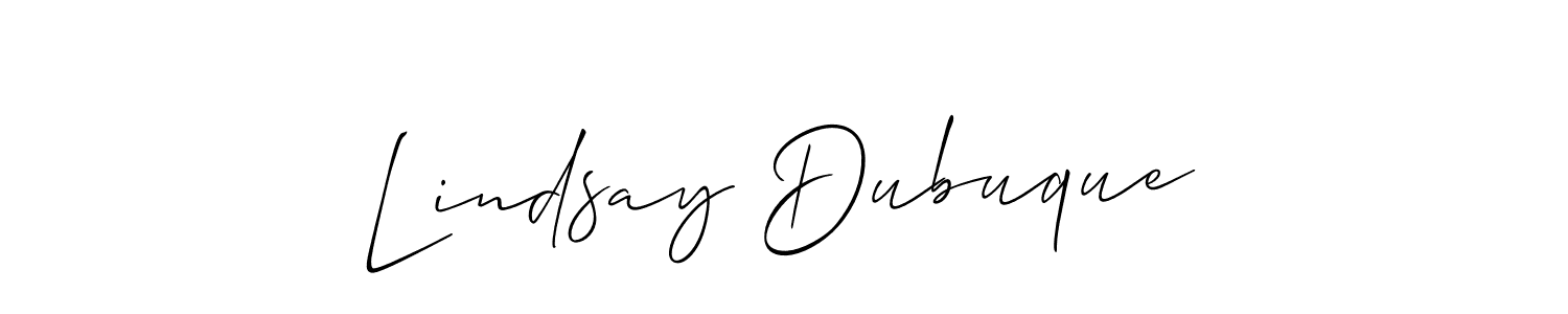 Use a signature maker to create a handwritten signature online. With this signature software, you can design (Allison_Script) your own signature for name Lindsay Dubuque. Lindsay Dubuque signature style 2 images and pictures png