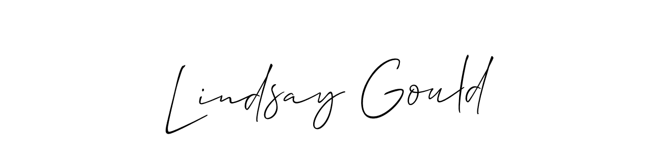 How to make Lindsay Gould signature? Allison_Script is a professional autograph style. Create handwritten signature for Lindsay Gould name. Lindsay Gould signature style 2 images and pictures png