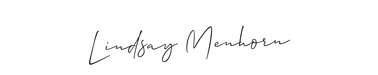 Also we have Lindsay Menhorn name is the best signature style. Create professional handwritten signature collection using Allison_Script autograph style. Lindsay Menhorn signature style 2 images and pictures png