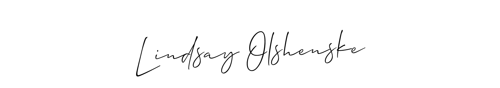 if you are searching for the best signature style for your name Lindsay Olshenske. so please give up your signature search. here we have designed multiple signature styles  using Allison_Script. Lindsay Olshenske signature style 2 images and pictures png