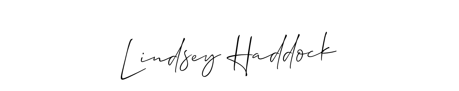 Also we have Lindsey Haddock name is the best signature style. Create professional handwritten signature collection using Allison_Script autograph style. Lindsey Haddock signature style 2 images and pictures png