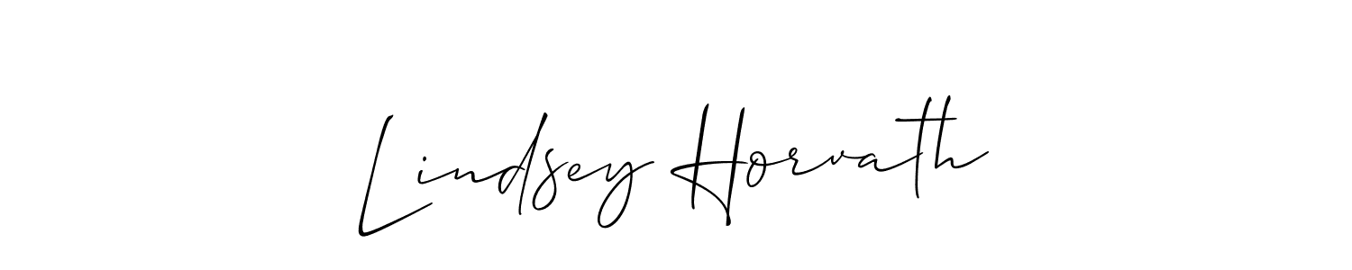 Create a beautiful signature design for name Lindsey Horvath. With this signature (Allison_Script) fonts, you can make a handwritten signature for free. Lindsey Horvath signature style 2 images and pictures png