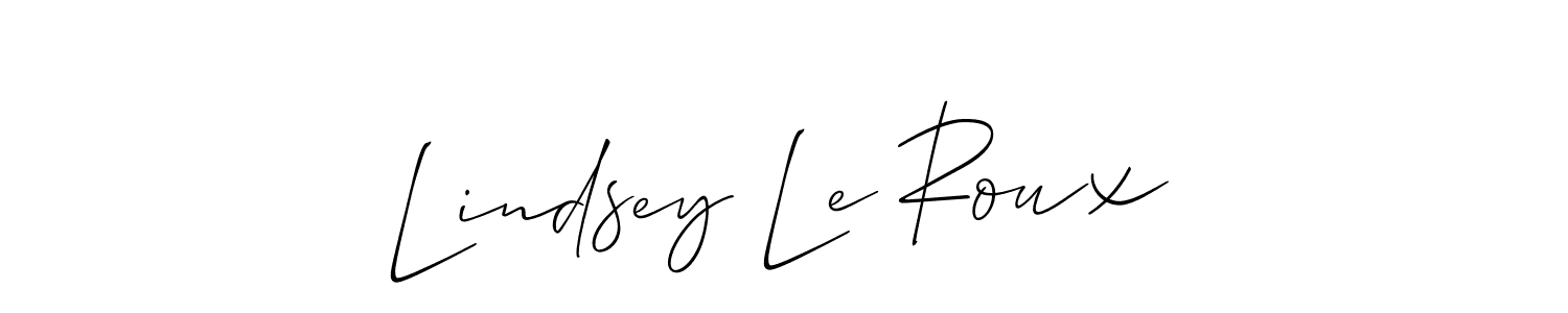 Make a short Lindsey Le Roux signature style. Manage your documents anywhere anytime using Allison_Script. Create and add eSignatures, submit forms, share and send files easily. Lindsey Le Roux signature style 2 images and pictures png