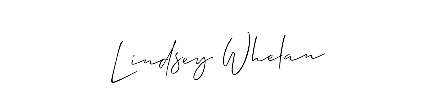 Also we have Lindsey Whelan name is the best signature style. Create professional handwritten signature collection using Allison_Script autograph style. Lindsey Whelan signature style 2 images and pictures png