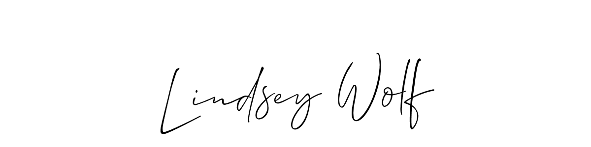 How to make Lindsey Wolf signature? Allison_Script is a professional autograph style. Create handwritten signature for Lindsey Wolf name. Lindsey Wolf signature style 2 images and pictures png