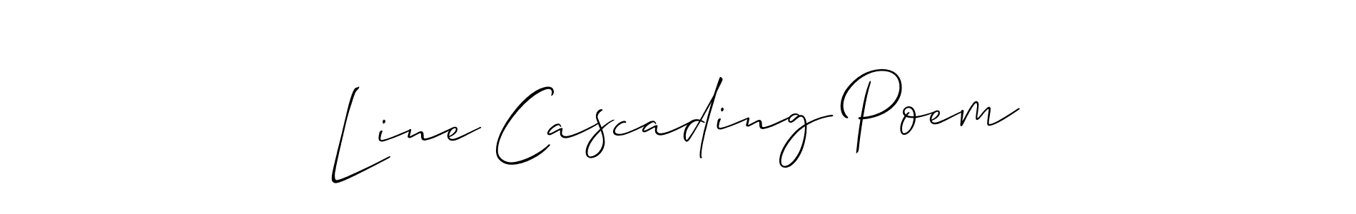 Once you've used our free online signature maker to create your best signature Allison_Script style, it's time to enjoy all of the benefits that Line Cascading Poem name signing documents. Line Cascading Poem signature style 2 images and pictures png