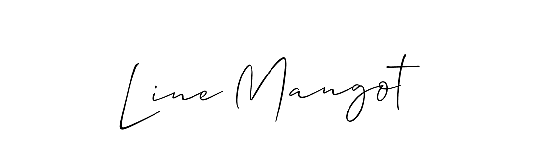 You should practise on your own different ways (Allison_Script) to write your name (Line Mangot) in signature. don't let someone else do it for you. Line Mangot signature style 2 images and pictures png