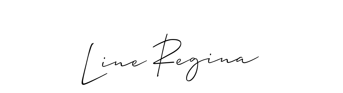 Design your own signature with our free online signature maker. With this signature software, you can create a handwritten (Allison_Script) signature for name Line Regina. Line Regina signature style 2 images and pictures png